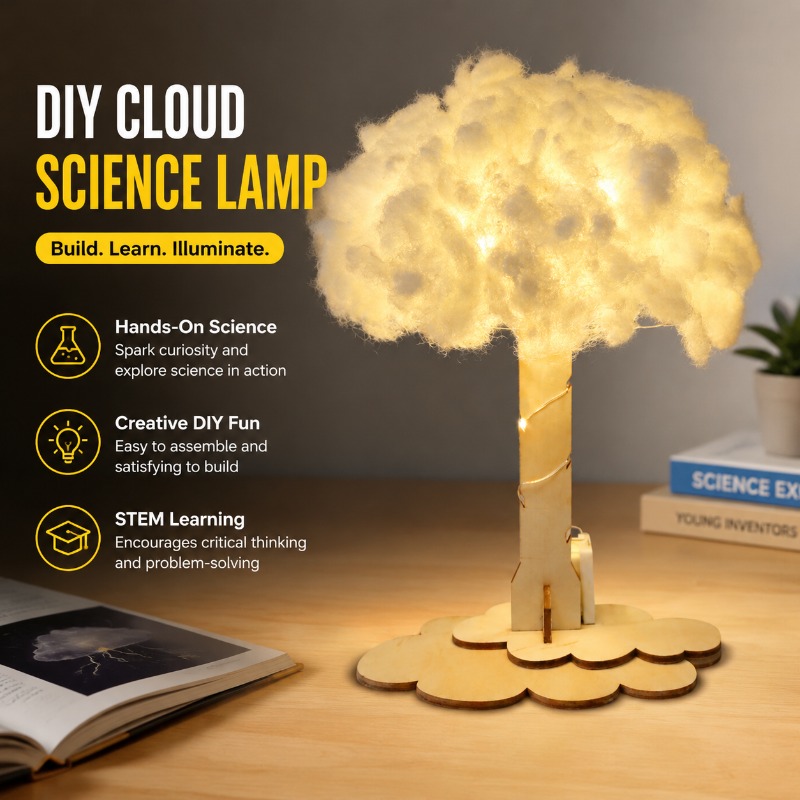 DIY Cloud Lamp Science Experim - đánh giá và giá Science Project Toys Making